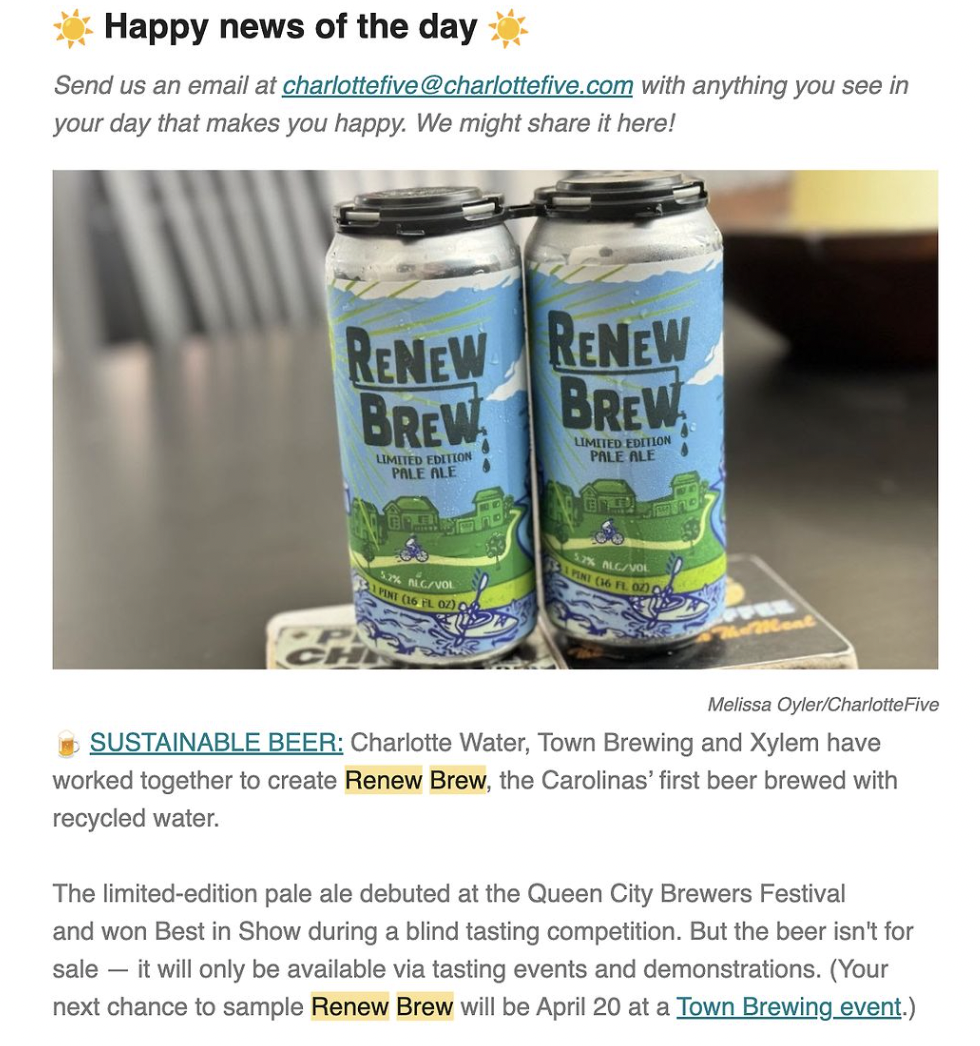 Charlotte Five Sustainable Beer